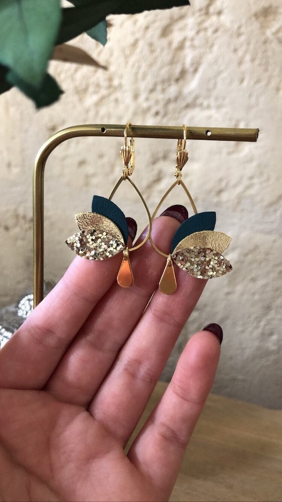 Boucles d'oreilles fleur | Bijou Bohème chic | bijou couleurs personnalisables | accessoire tenue mariage témoin | cadeau Noël femme