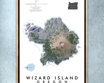 Wizard Island Oregon (13 in x 19 in)
