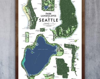 Seattle Park Landscapes (13 in x 19 in)