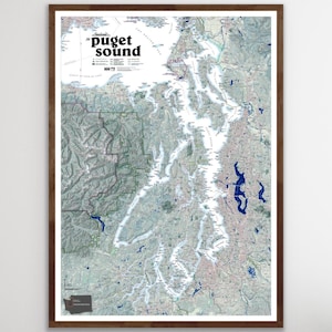 Puget Sound Washington (28 inch x 20 inch)