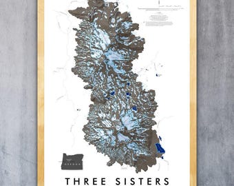 Three Sisters Oregon (13 in x 19 in)