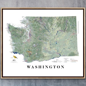 Washington State Map (24 inch x 20 inch)
