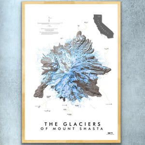 Mount Shasta Glaciers - California (13 in x 19 in)