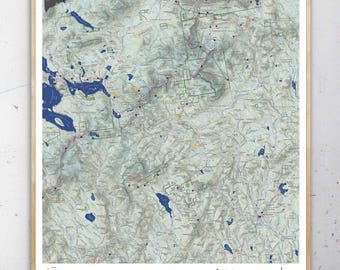 Maine Appalachian Trail - Old Blue to Bigelow (24 in x 20 in)
