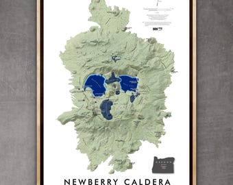 Newberry Caldera Oregon (13 in x 19 in)