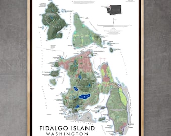 Fidalgo Island Washington (13 in x 19 in)