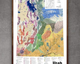 Utah Mountain Ranges (28 in x 20 in)