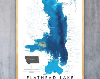 Flathead Lake Montana (13 in x 19 in)
