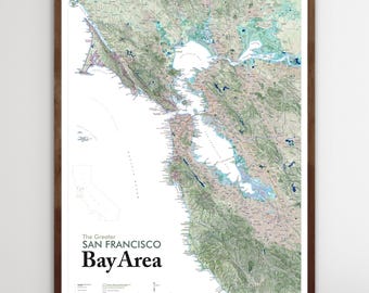 San Francisco Bay Area (28 in x 20 in)