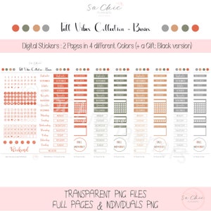 Fall Vibes Collection - PNG Elements - DIGITAL STICKERS