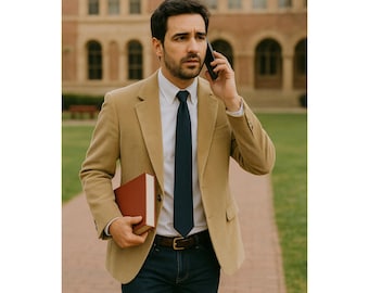 Lands End Men's Corduroy Blazer 41L Sport Coat Academia Preppy USA Made Vintage