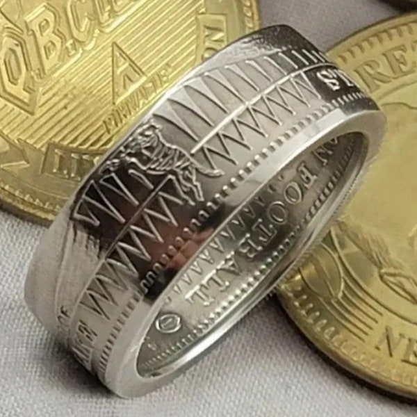 Cincinnati Bengals - Jeff Blake. Silver/Nickle Coin Ring. ERROR COIN. Handmade Pinnacle coin ring. NFL. Bengals. Ships Today!