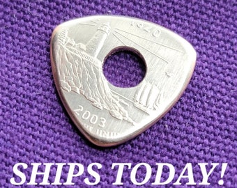 Coin Guitar Pick. Tri-sided With Hole In Center. Made From Real Quarters. Tri Sided. Guitar Pick. Coin Guitar Pick. Quarter. SHIPS TODAY!