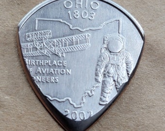 Coin Guitar Pick. Ohio State Quarter. Handmade Guitar Pick. Ohio. SHIPS TODAY!