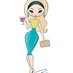 Headband Cocktail Cutie Art Print