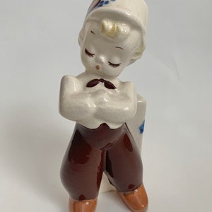 Vintage 1940s DeLee California Pottery Little Dutch Boy Vase