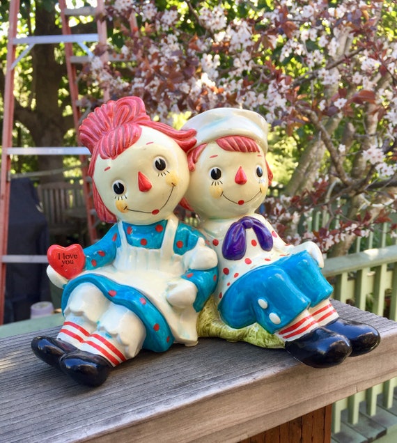 raggedy ann and andy ceramic dolls