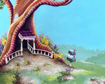 Quadro di Kanga e Roo - Illustrazione ispirata al libro di fiabe di Winnie the Pooh