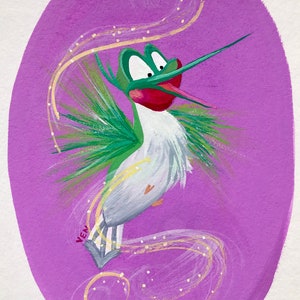 Flit and a Bit of Pixie Dust – Pocahontas-Inspired Hummingbird Art – Hand-Painted Disney Art