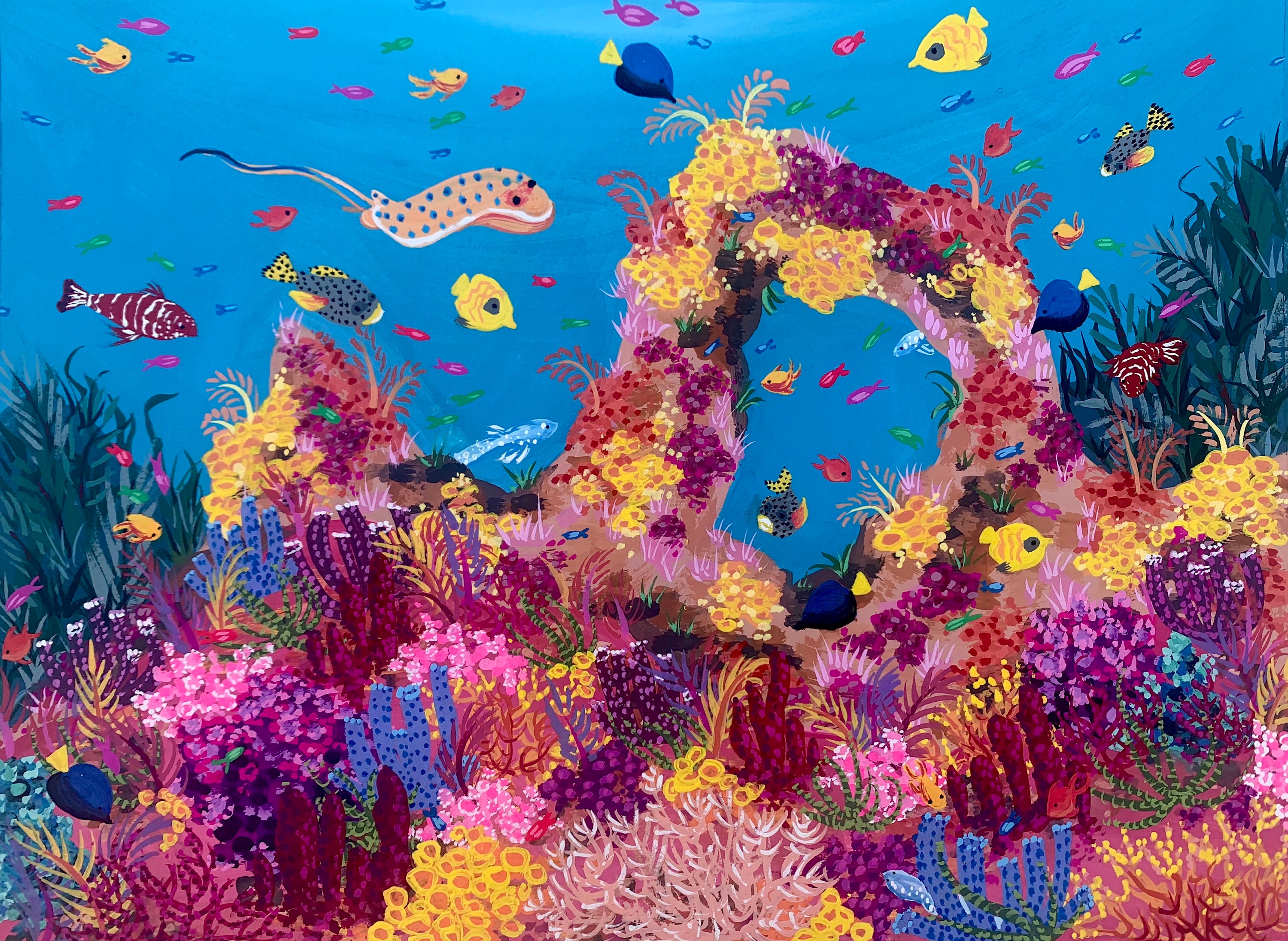 Коралловый риф 4. Коралловый риф картина. Картина рифа Абдуллина "облаков Летучий мир". Картина рифа Абдуллина облака. Картина рифа Абдуллина ритмы.
