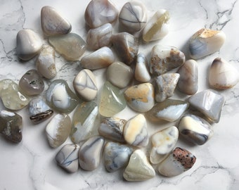 White Opal - handpicked tumbled stones