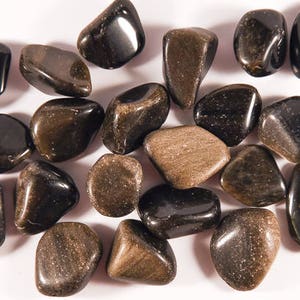 Golden Sheen Obsidian. High quality, tumbled. All pieces hand picked!