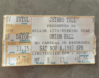 Talón de entrada de Jethro Tull 1997