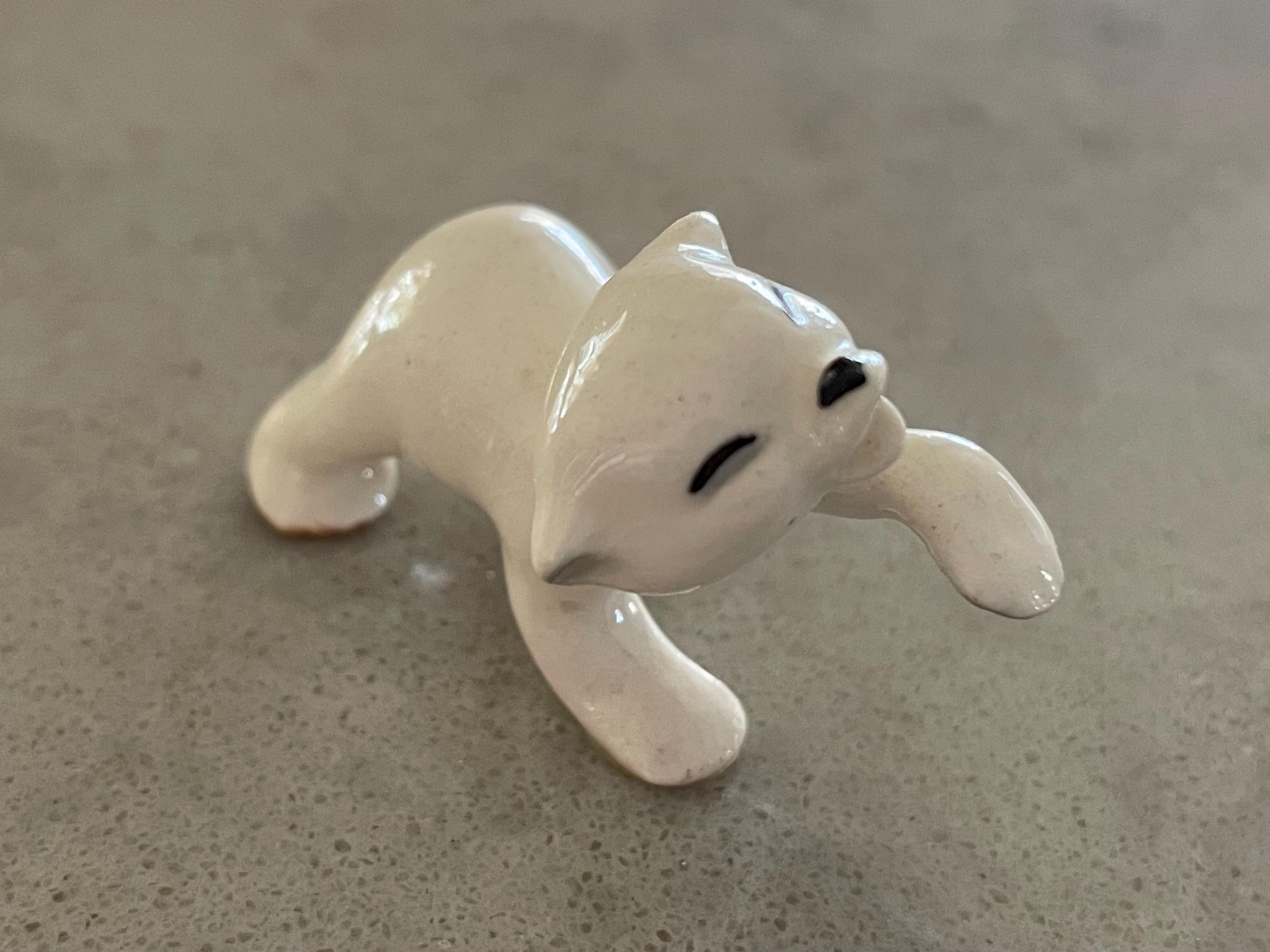 スキーベアー Hagen Renaker Vintage 1960'S Miniature Hagen Renaker Papa White Polar Bear