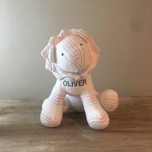 Personalized Hospital/Receiving Blanket Lion - Personalized Memory Lion - Keepsake Animal - Stuffed Animal