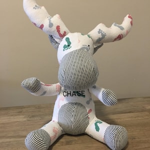 Hospital/Receiving Blanket Moose - Personalized Memory Moose - Keepsake Moose - Stuffed Animal