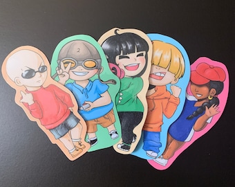 Cartoon Spies Sticker Set