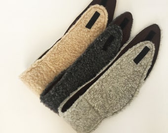 Ohrenwärmer Stirnband aus Wolle, breites warmes Stirnband, naturfarbenes Stirnband, Wolle mit Leinen, Unisex, Neujahrsgeschenk