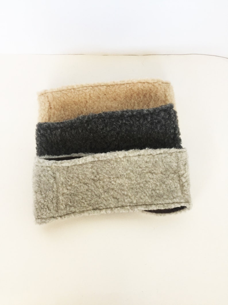 Woolen ear warmer headband, wide warm headband, natural headband, wool with linen, unisex, New Year present image 7
