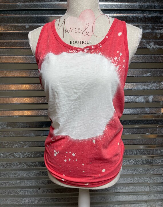 Bleached Blank Tank Top for Sublimation 