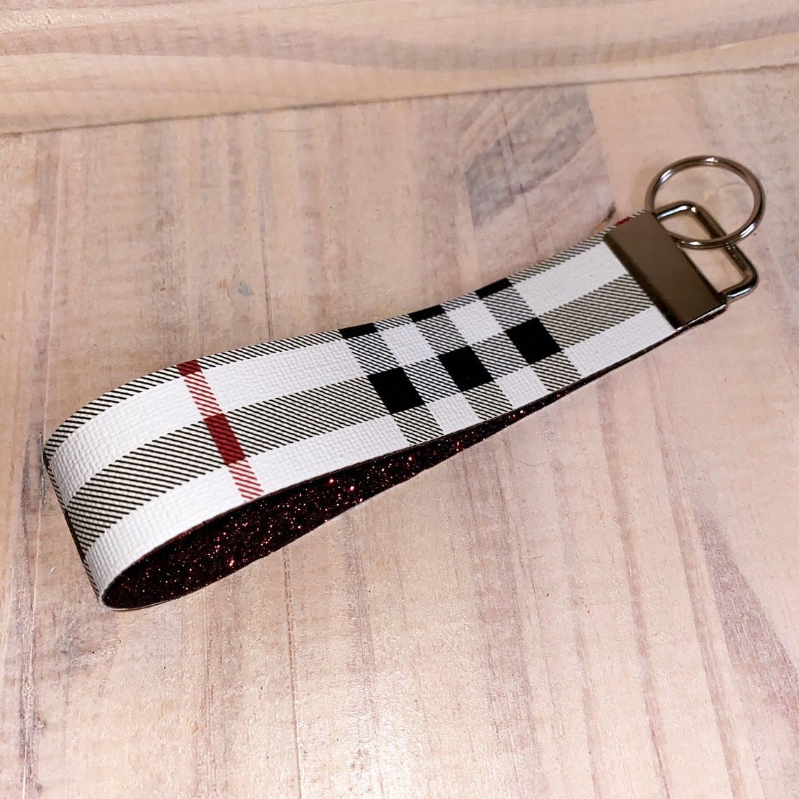 Faux Leather Key Fob Wristlet Etsy