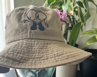 Bad Bunny Bucket Hat With String Embroidered