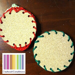 Crochet Sports Coasters-PATTERN ONLY image 2