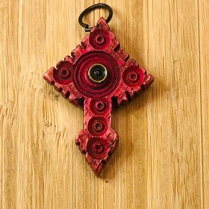 Vintage or Antique Stanhope Cross Pendant With Micro Photo Inside