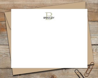 Monogrammed Stationery/Personalized Stationery/Flat Stationery Set