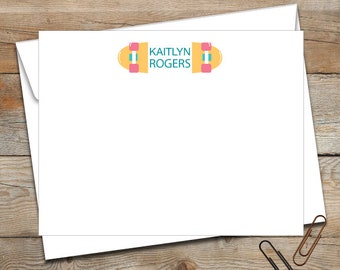 Personalized Skateboarding Stationery/Kids Stationery/Flat Stationery Set