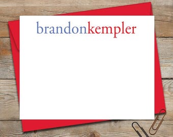 Personalized Typography Stationery/Kids Stationery/Flat Stationery Set