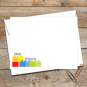 Personalized Lego Stationery/Kids Stationery/Flat Stationery Set