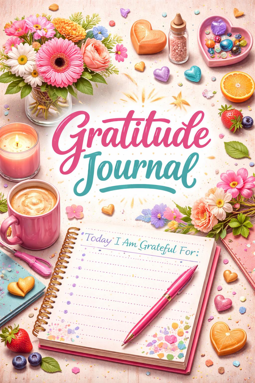 2026 Gratitude Journal Printable PDF Daily Gratitude & Affirmations Self Care Journal, Mindfulness Planner