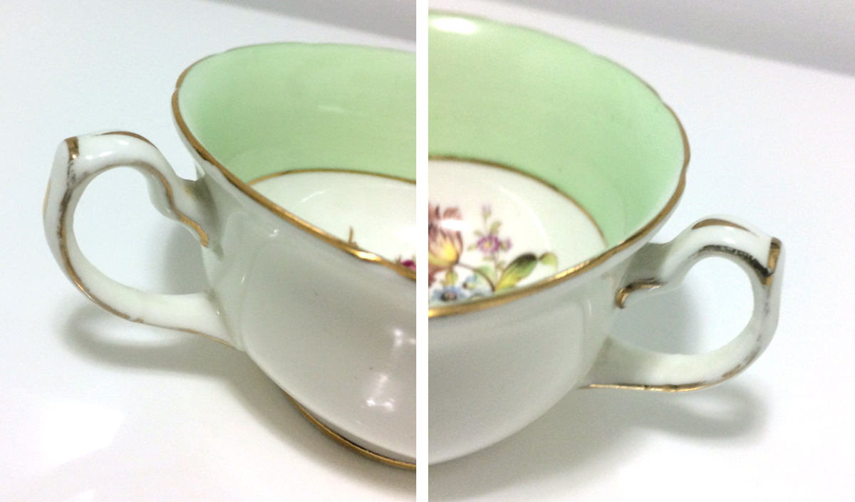 Hammersley & Co. Bone China Floral Pattern Teacup and Saucer