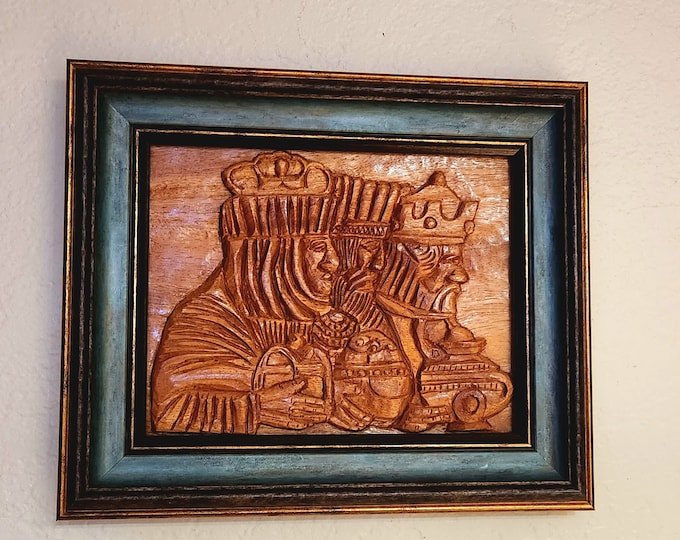 Three Wisemen Woodcarving