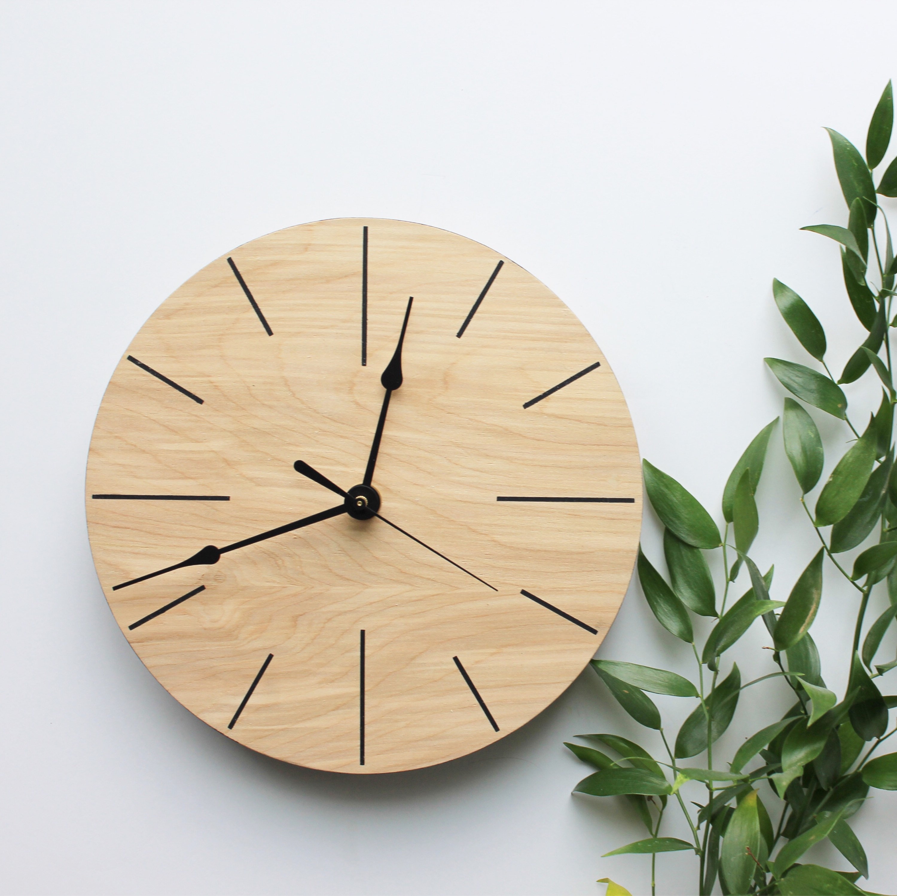 Modern Wooden Clock Minimalist Wall clock Unique Wall | Etsy