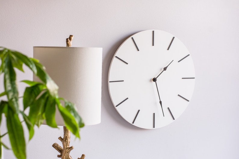 18 Wooden Wall Clock Modern Kitchen Clock Large Etsy