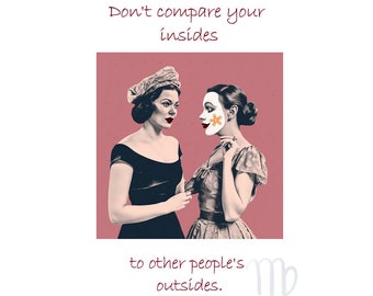 Don't Compare... Greeting Card, Sobriety, Recovery, Encouragement, Alcoholics Anonymous, AA, NA, Al-Anon, Support, Spirituality