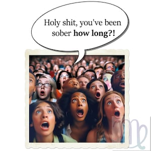 Holy Shit, You're Sober Greeting Card, Congratulations, Soberversary, Funny, AA, NA, Sobriety