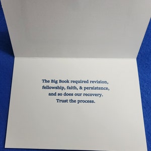 It's a Process Greeting Card, AA Big Book, 12 Steps Encouragement, Alcoholics Anonymous, NA, Sobriety, Recovery image 5